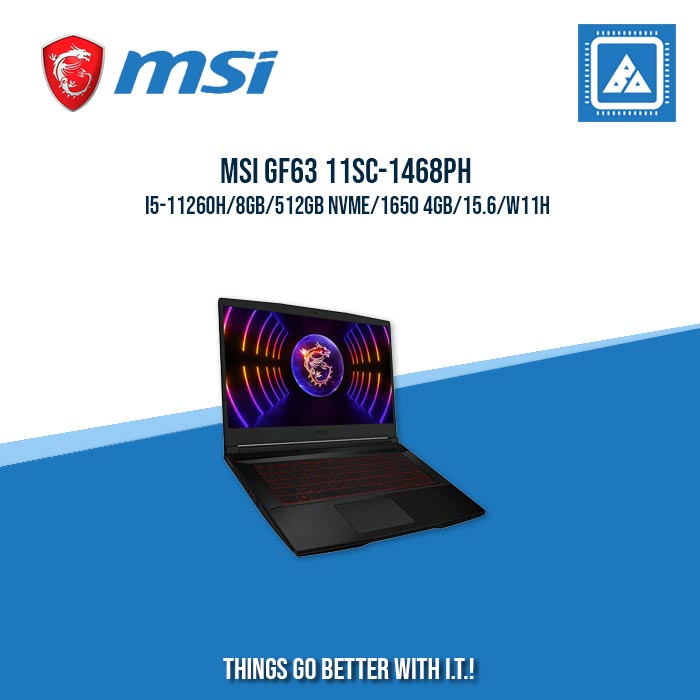 MSI GF63 11SC-1468PH I5-11260H/8GB/512GB NVME/1650 4GB | BEST FOR GAMING AND AUTOCAD LAPTOP MSI GF63 11SC-1468PH I5-11260H/8GB/512GB NVME/1650 4GB | BEST FOR GAMING AND AUTOCAD LAPTOP